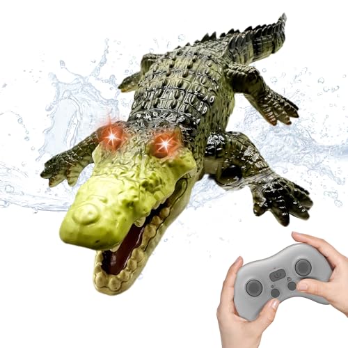 Moskiddo Remote Control Boat Crocodile Water Toy for Kids 3-5, 5-7, 10-12, RC Alligator for Boys 4-6, 6-8, Top Summer Swimming Pool/Lake Toys for Kids...