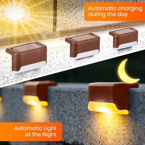Image of EMBOX Solar Light Outdoor Home Garden Waterproof Stair Deck Pool Patio Fence Gate Yard Floor Step Railing Window Balcony Sunlight Pathway