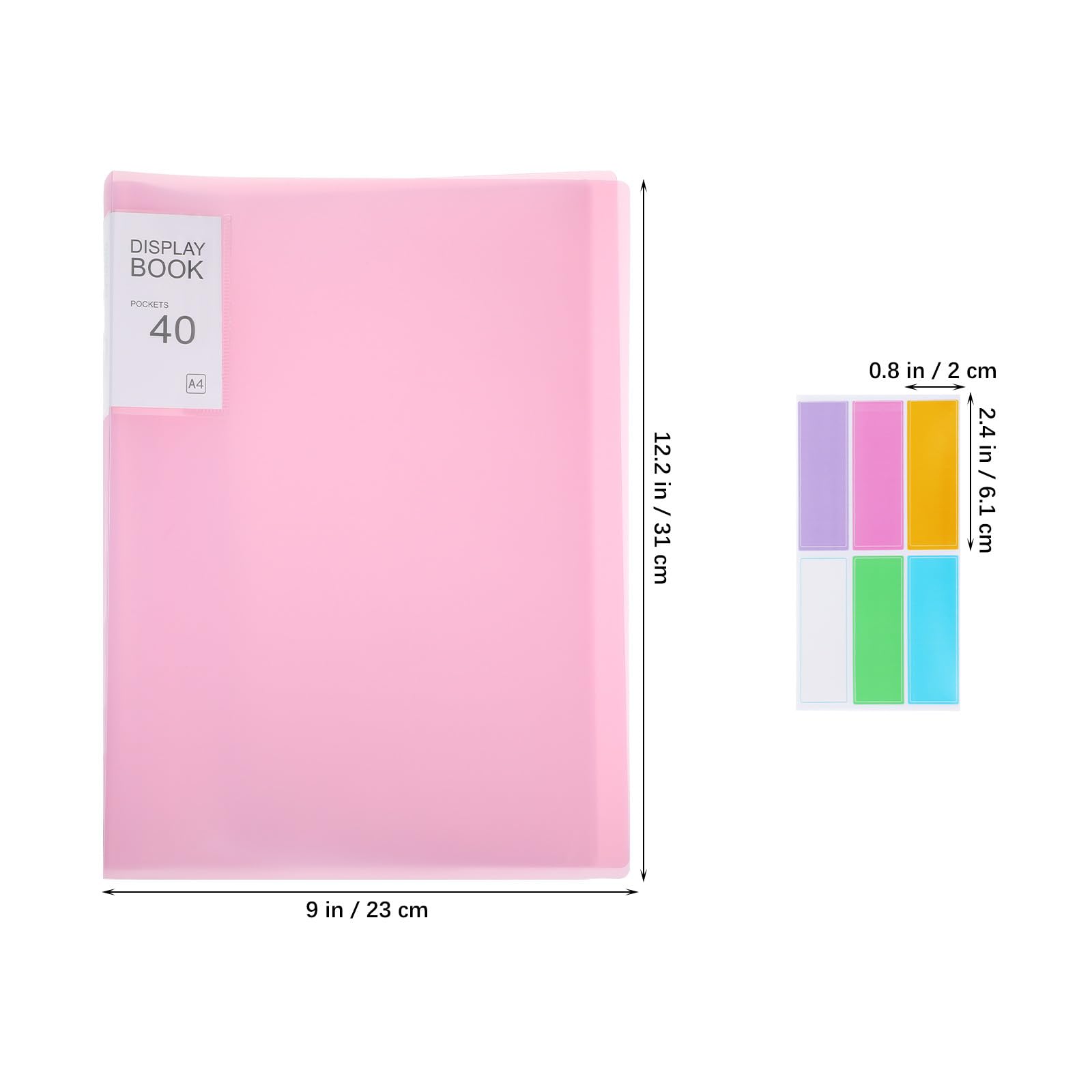 Tofficu 5piezas Carpeta con Fundas Transparentes de Plástico Organizador de Papeleo para Documentos Bolsillo de Carpeta para Material de Oficina de Arte