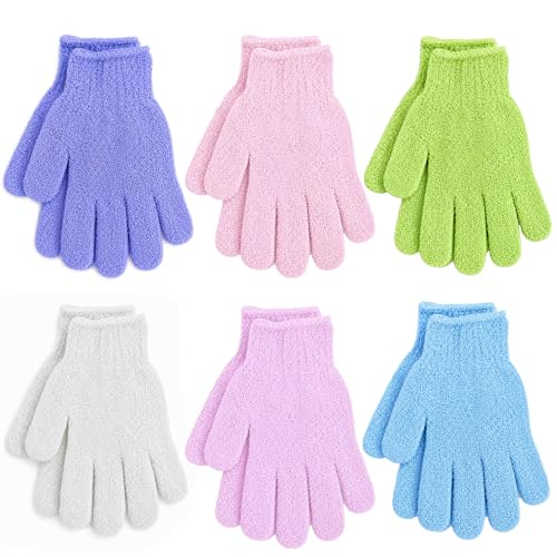12 Pcs Exfoliating Gloves Exfoliating Body Scrubber Exfoliator Korean Exfoliating Mitt Dead Skin Remover Exfoliate Bath Shower Gloves Moroccan Hand Body Scrub Mitt Loofah Wash Cloth Washcloth