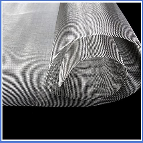 HDJDCBCV Chicken Wire， 304 Stainless Steel Mesh, Industrial Wire Mesh Wire Diameter 0.08Mm 100 Mesh Temperature Resistant Filtration Air Vent Net,Silver,100mesh