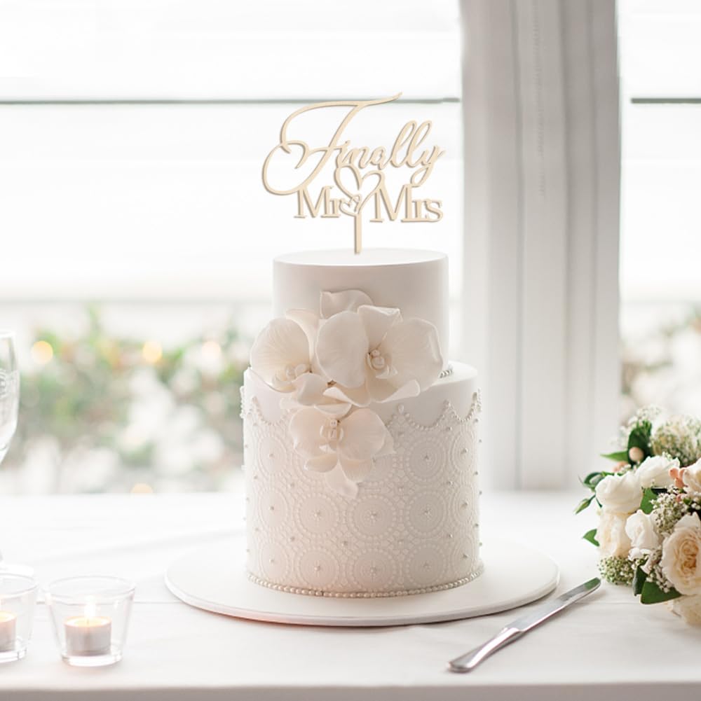 Mr And Mrs Wedding Cake Topper - Premium Silver Metal - Sparkly Wedding Bridal Shower Or Anniversary Cake Topper - Now Protected In A Box - View #6