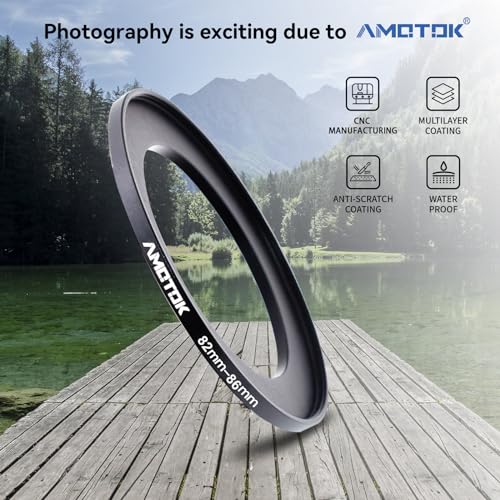 Anillo adaptador de filtro de 82mm a 86mm compatible con accesorios de cámara 2