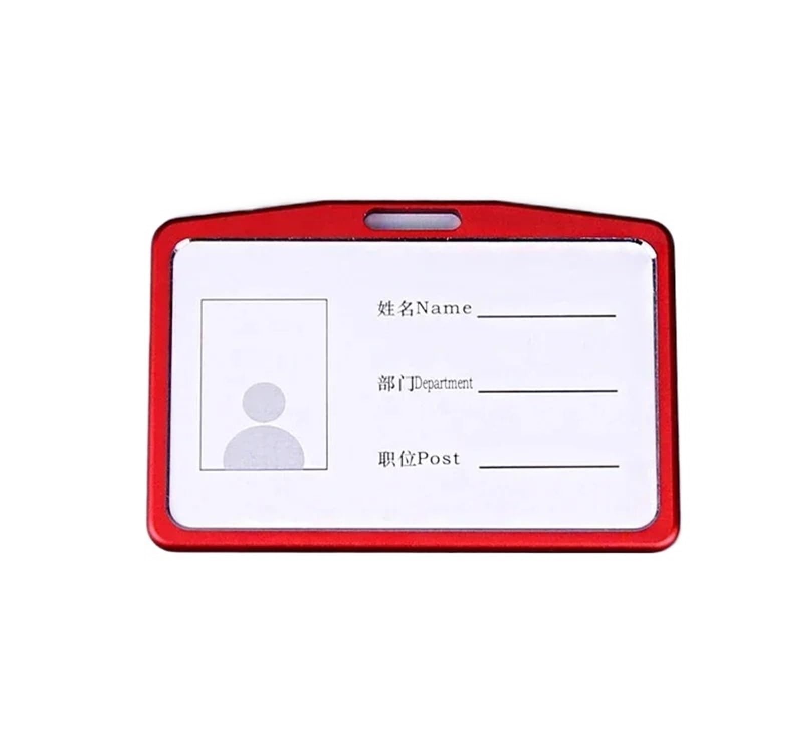 Lot de 15 porte-badges en aluminium pour le travail de bureau - Porte-cartes d'identité en alliage d'aluminium - Couverture pour nom d'employé de bureau (4)
