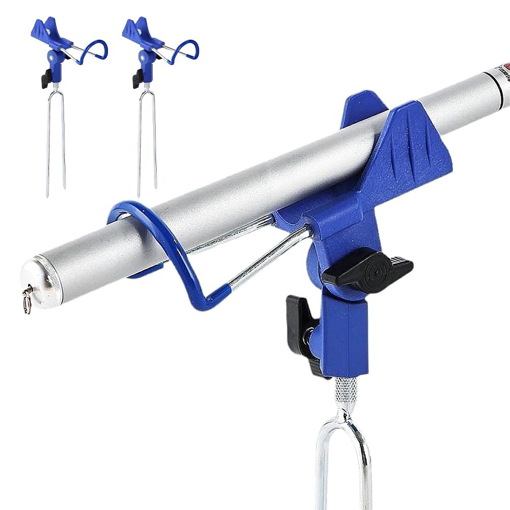 Supporto Per Canna Da Pesca Regolabile 360° – 2 Pezzi In Acciaio Inox, Pieghevoli, Per Spiaggia, Fiume, Lago