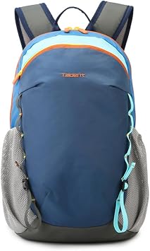 20L Small Hiking Daypack Lightweight Nylon Backpack Casual Backpacks Stylish Color Blocking for Women Men Mountain Trips Blue