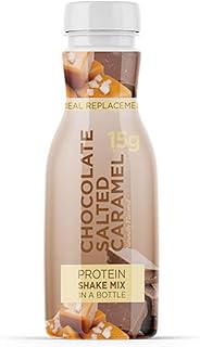 Nutmeg State Nutrition - 6 Bottle Pack Diet Protein To Go High Protein Shake Mix, 15g Protein, Low Calorie, Low Fat, Low Sugar, Ideal Protein Compatible, 6 Bottle Servings (Chocolate Salted Caramel)