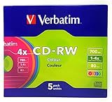 VERBATIM CDRW80 Bunt, Slim case Pack 5, Nr. 43133