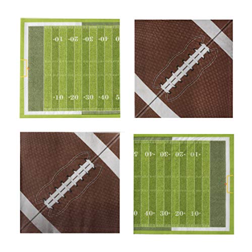 Football Theme Napkins Tableware (80 Pack) Football Party Supplies Perfect For Tailgating, Birthday Parties, Family Dinner And Game Day #TOP1