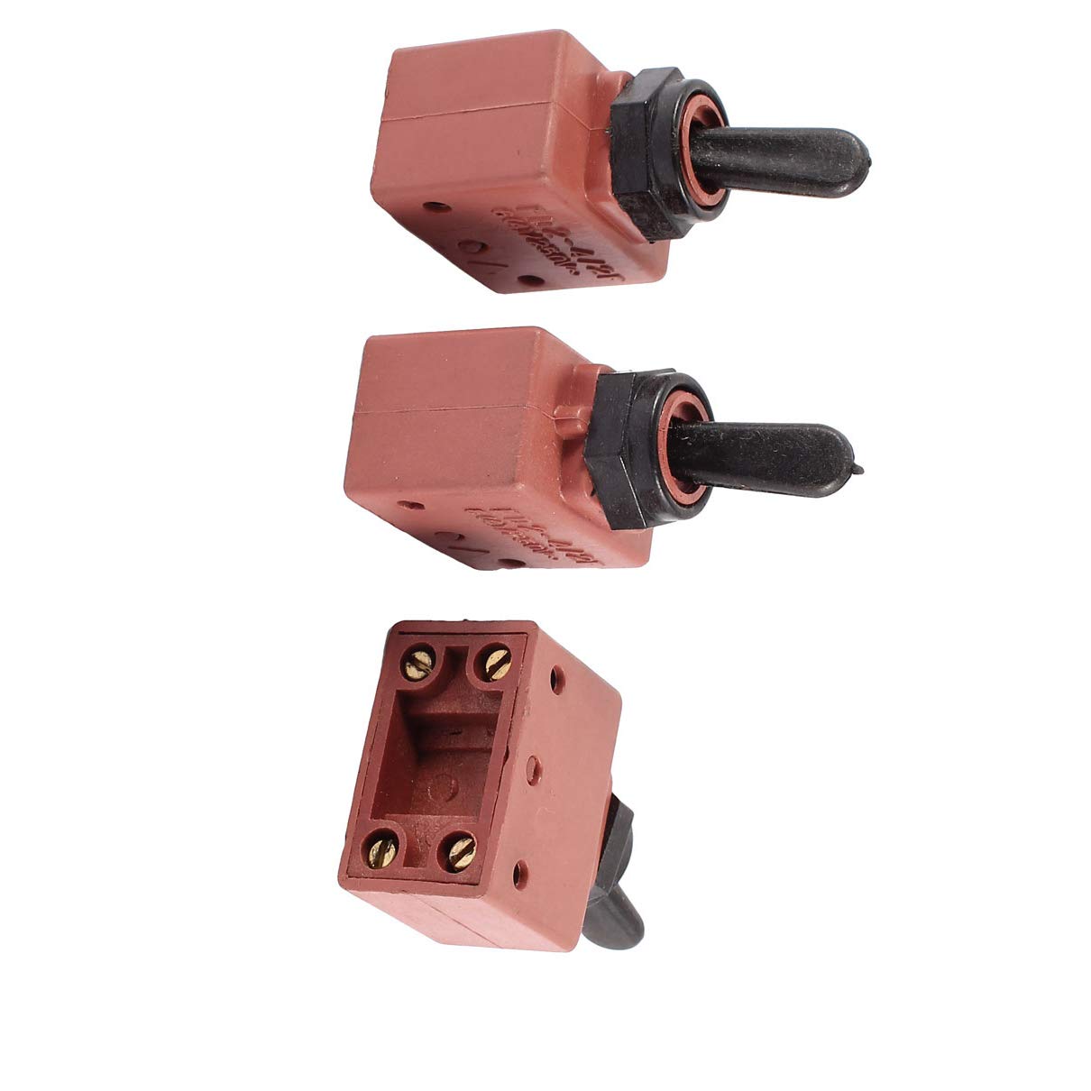 Amazon.co.jp: Aexit 3個FD2-4 / 2F AC 250V 6A DPST NO 2ポジションON