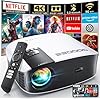GooDee Smart 4K Projector with 5G WIFI and Bluetooth, Netflix/Amazn Prime Video Certified, Dolby Audio, 800ANSI Outdoor Projector, 400″ Zoom Home Theater Projector Compatible with TV Stick,iOS,Android