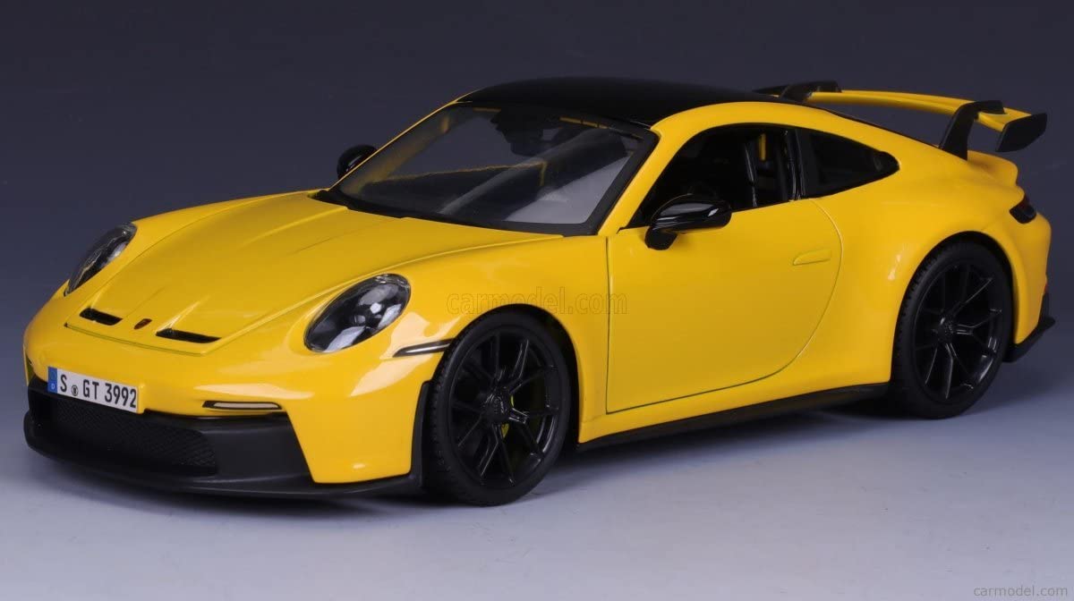 マイスト　Maisto Porsche 911 GT3 イエロー 1/18 Porsche 911 GT3 2022 Diecast Model Toy Car, Maisto, 1:18