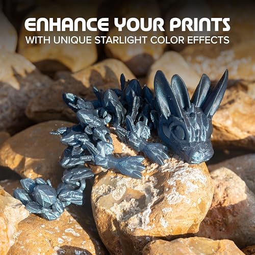 Image of Polymaker Panchroma Starlight PLA Filament 1.75mm for 3D Printing, Midnight | Neatly Wound, Starry Sky PLA 1kg, Easy Print & Smooth Feeding, Compatible with Bambu Lab & Most 3D Printers