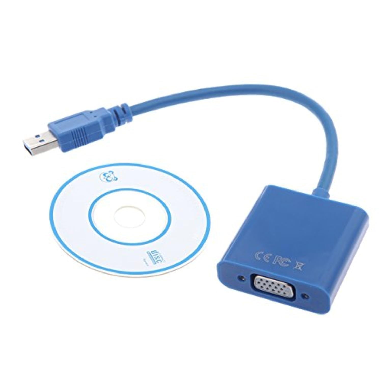 USB 3.0 to VGA Adapter Premium Multi-Display External Graphics Card for Laptop/PC (Blue)-image-49