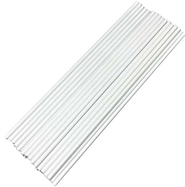 Celtic Woods 10 Pack of 12inch White Plastic Cake Dowels for Tiered Cakes - Easy Cut 6mm Diameter