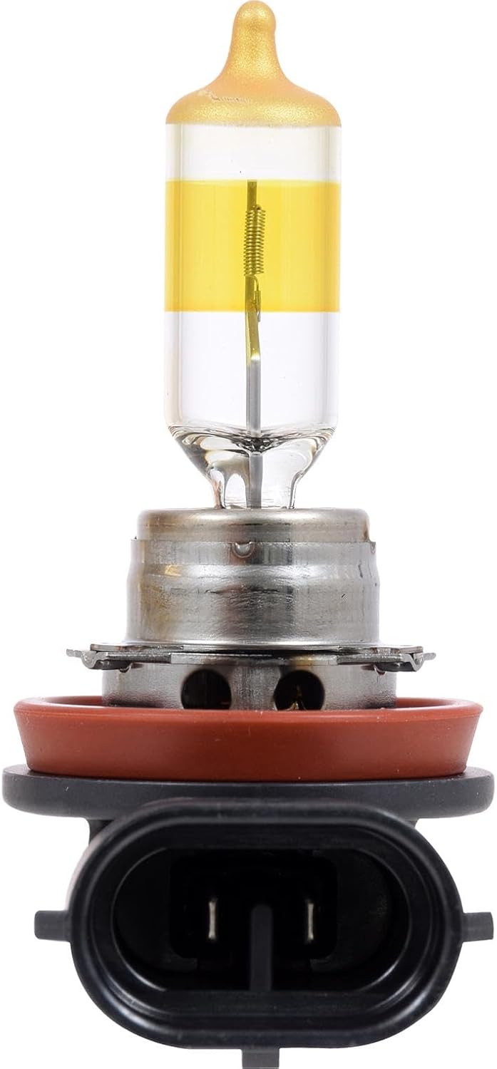 SYLVANIA - H11 Fog Vision - High Performance Yellow Halogen Fog Lights, Sleek Style & Improved Safety, Street Legal, For Fog Use Only (Contains 2 Bulbs)