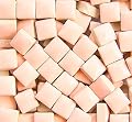 PINUO&KE 200 Pieces / 200 g Square Shapes 1x1 cm Square Ceramic Mosaic Mosaic Tiles for Crafts Glass Mosaic for Jewelry Making - Pink