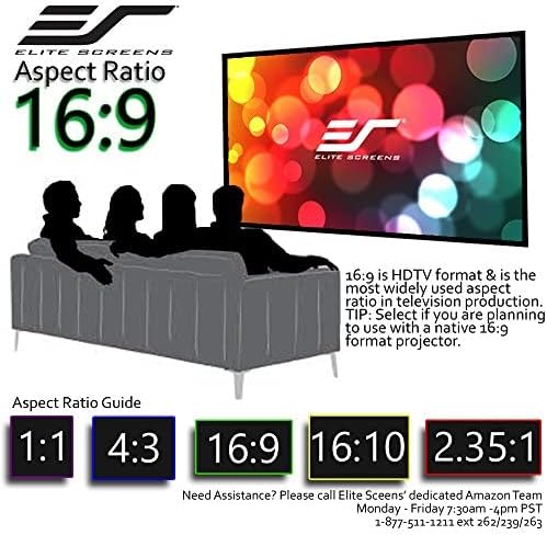 Pantalla de proyector fija de 135" Elite Screens, montaje en pared, CineWhite UHD-B miniatura 9