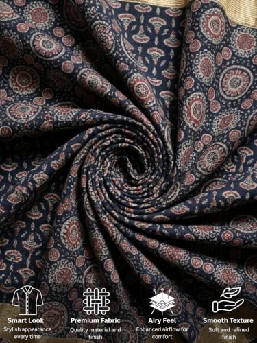 Image of GRECIILOOKS Women's Casual Summer Beach Skirts | Maxi Skirt for Women High Waist | Boho Ethnic Flared Skirts | Indian Long Skirt Rayon Printed | Elastic Waist Long Skirt's for Women