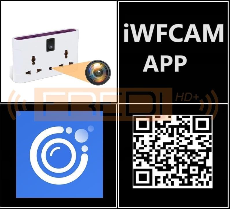Image of FREDI HD PLUS WiFi 3-Pin Socket Camera 1080P HD | Plug Socket Camera with 32GB Inbuilt Storage | Live View on Mobile & PC via iWFCam App | Plug & Play Indoor Monitoring Device for Home Office Shop