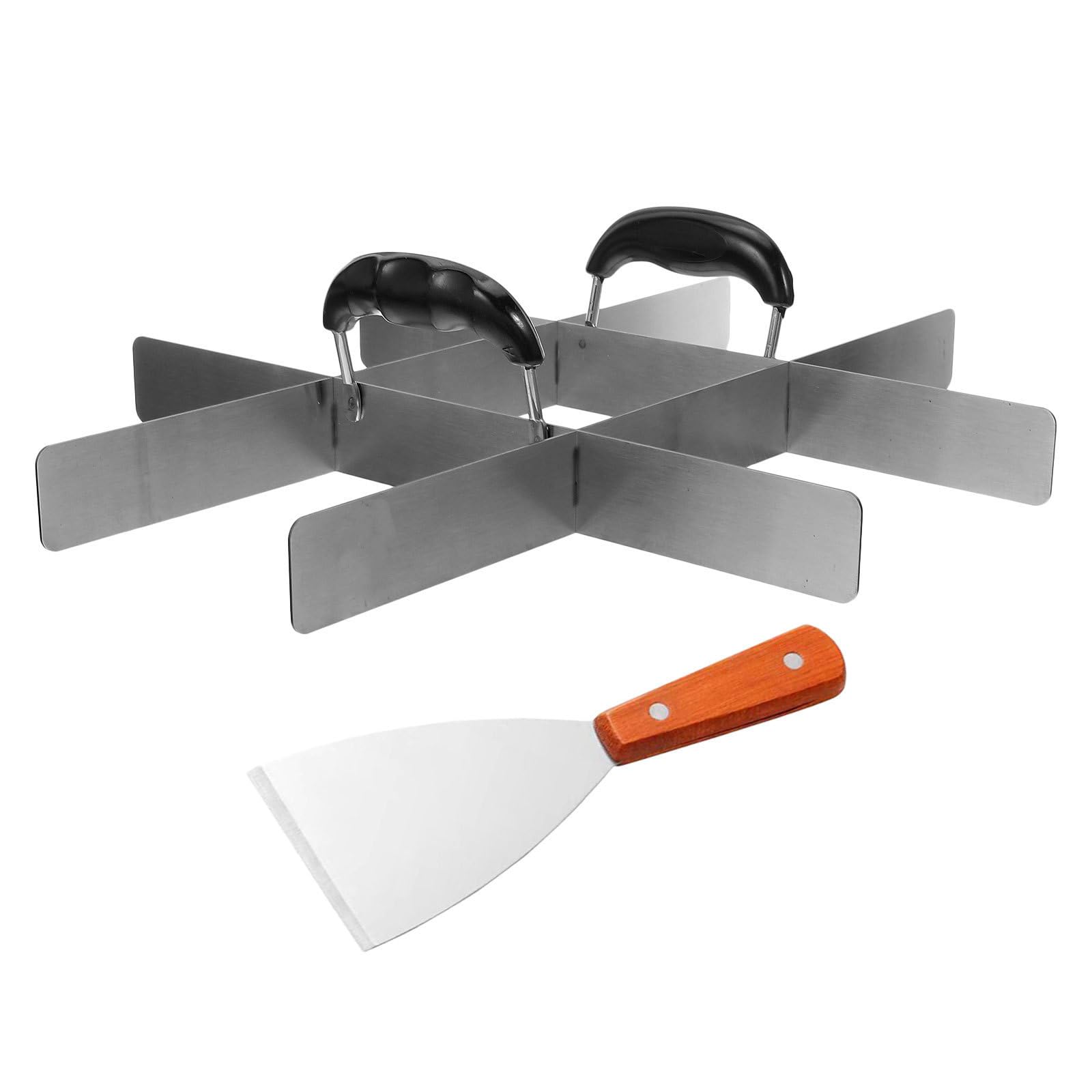 DECHOUS Separador de Torta de Acero Inoxidable con Asas Laterales, Divisor de Porciones para Pasteles, Tiramisú y Pizza, Accesorio Multifuncional para Repostería Profesional