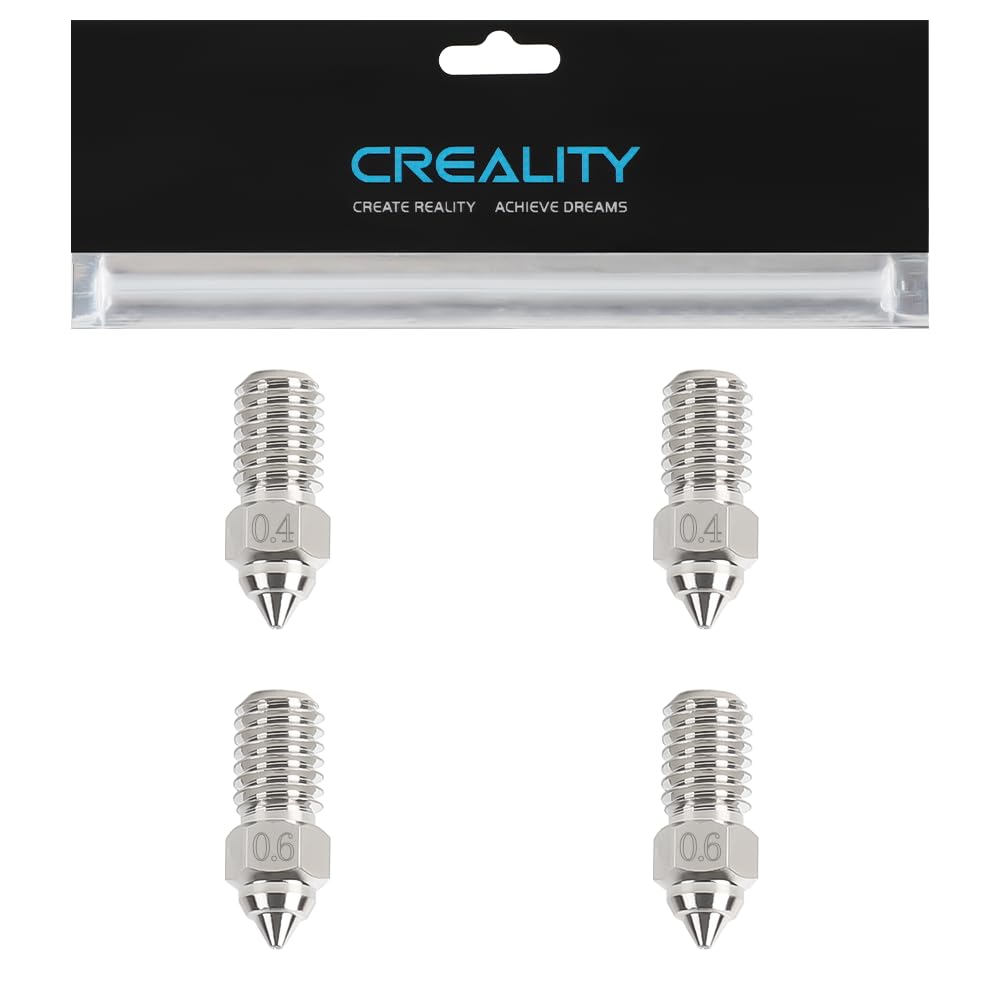 Creality Official Ender 3 V3 SE High-Speed Nozzles Kit, Copper Alloy Nozzle Set with 2PCS 0.4mm Nozzle and 2PCS 0.6mm Nozzle for 3D Printer Ender 5 S1, Ender 7 and Spider Hotend 1.0 (B0C4NMYWHT) Amazon Price History, Amazon Price Tracker