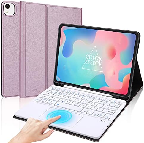 Keyboard case for iPad Air 5th/4th Generation,DINGRICH Bluetooth Wireless Detachable Keyboard Case with Trackpad for iPad Air 5 2022 /iPad Air 4 2020/iPad Pro 11 4th/3rd/2nd/1st Gen, Rose Gold