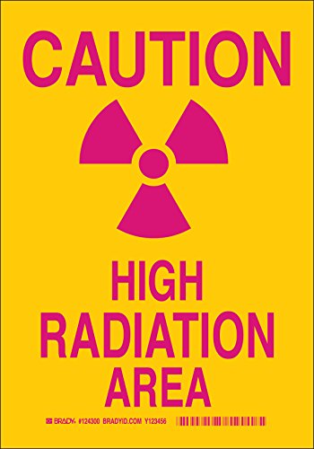 Plaque de signalisation radiation Brady 124301 avec picto jaune