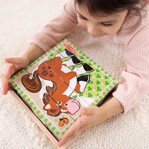 Melissa & Doug 775 Farm Wooden Cube Puzzle thumb #7