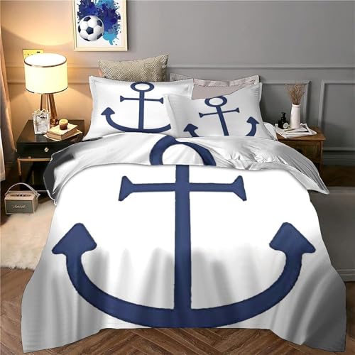 Housse de couette marine effet 3D super douce 140x200cm - 6