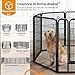 Yaheetech Welpenlaufstall 8 Gitter je 80 x 100 cm,Hundelaufstall Mit automatischer Verriegelung, Freilaufgehege Hundezaun Für Hund, Katze, Welpe, Kaninchen, Hühner