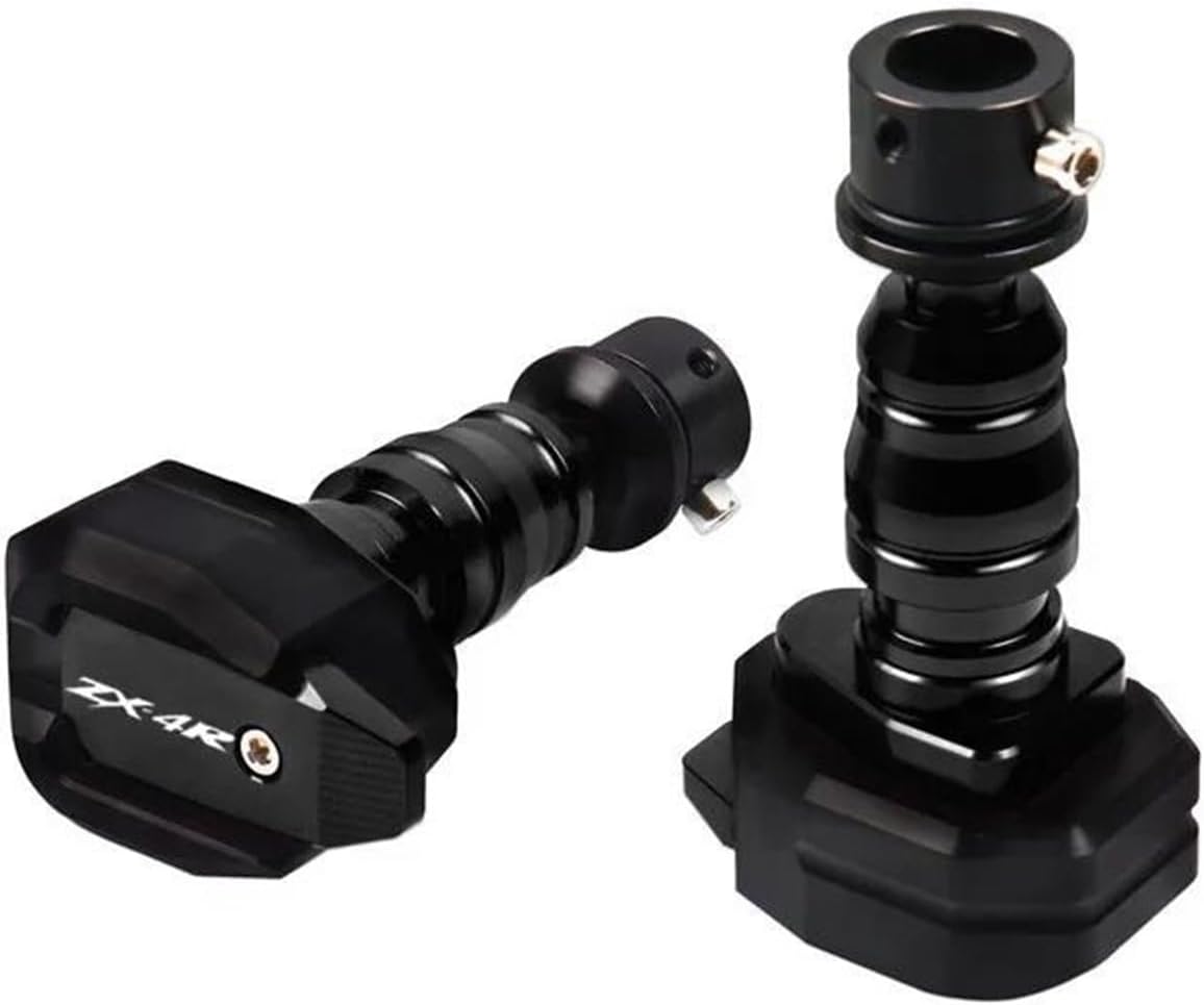 Falling Protection Motorcycle Falling Protection Frame Slider Fairing Guard Crash Pad Protector Fit For Kawasaki ZX-4R ZX-4RR ZX4R ZX4RR 2023-2024 upgrade accessories(Black,ZX-4R)