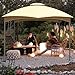 KILAKILA 10x12 Replacement Canopy Top for Patio Gazebo, Waterproof & UV Protection Tent Cover, Fits Outdoor,Garden and Backyard (Off-White+Khaki)