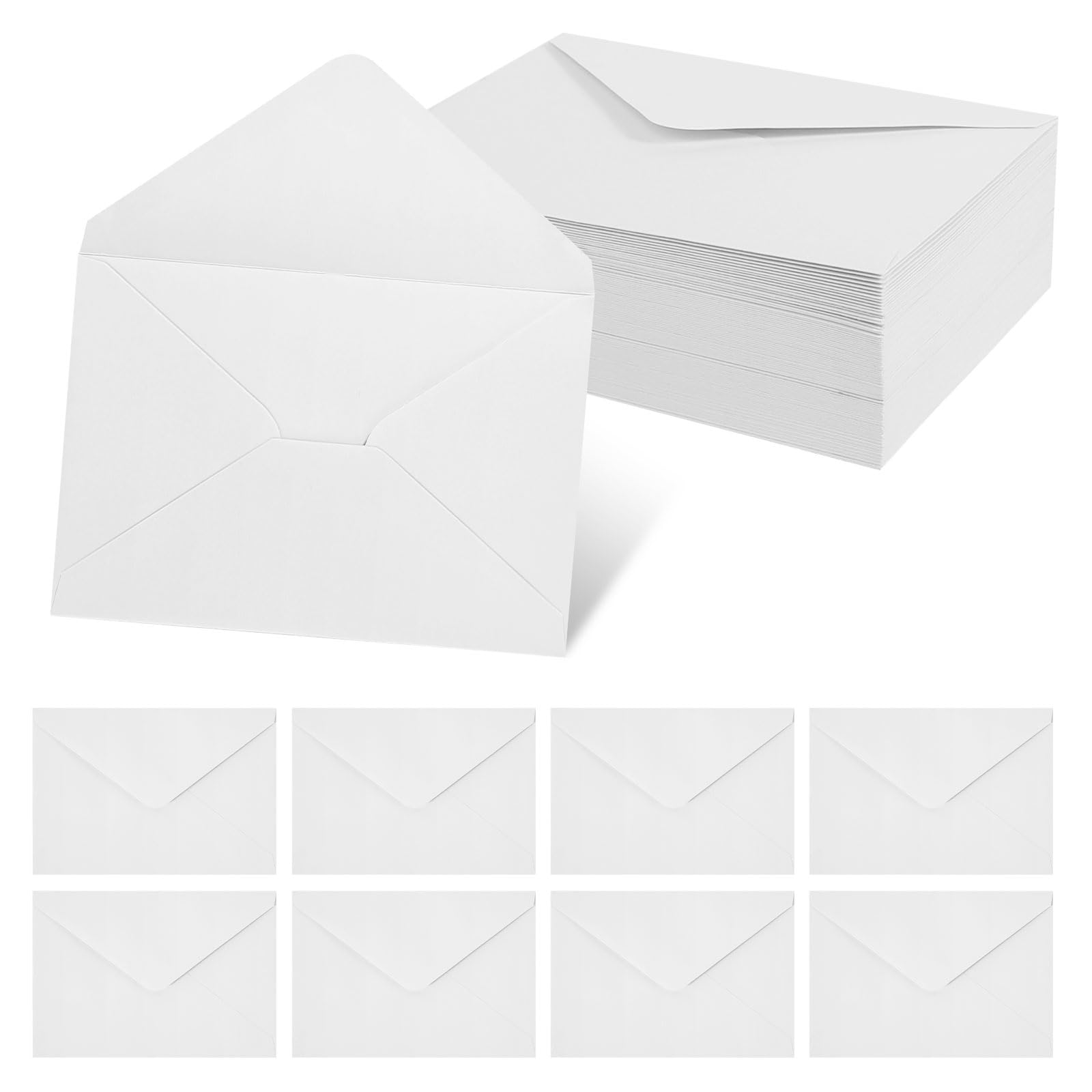 Enveloppes en papier kraft 13 x 19 cm Blanches Lot de 100 pour cadeaux invitations
