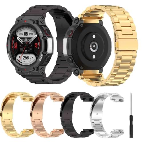Image of YODI Strap Band Compatible with Amazfit T-Rex 2 Smartwatch Only Soft Silicone | Nylon | Chain | Leather Watch Straps with Installation Adjuster Tool For Amazfit TRex 2