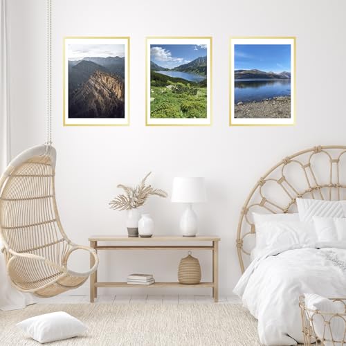 Image of JCJMY 19.7x27.6 Puzzles Frame for 50x70 cm Puzzles Poster Photo Picture, Display 18x24 with Mat or 19.7 x 27.6 without, Wall Hanging 19.7 by 27.6 inch 1000 Pieces Puzzles Frame, Gold