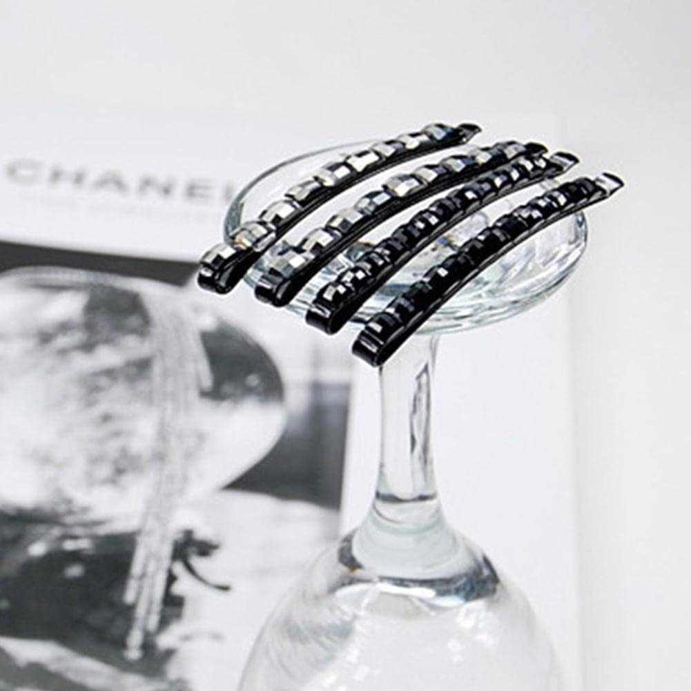 4 Pcs Black Rhinestone Barrettes, Shiny Hair Pin, Crystal Diamond Bobby Pin, Hairpin - Image 3