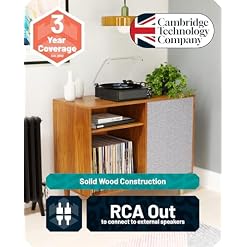 Vinyl Record Player With Speakers | Bluetooth 5.0 Turntable with AUX, RCA Output | Vinyl Player with Multi-Playback Speed & 45 RPM Adapter | Wooden Home Audio Record Player | Oakcastle TT100 Turntable - Les Beatles, Paul McCartney, John Lennon, RIngo Starr, George Harrison Vinyl Record Player With Speakers | Bluetooth 5.0 Turntable with AUX, RCA Output | Vinyl Player with Multi-Playback Speed & 45 RPM Adapter | Wooden Home Audio Record Player | Oakcastle TT100 Turntable – Image 3