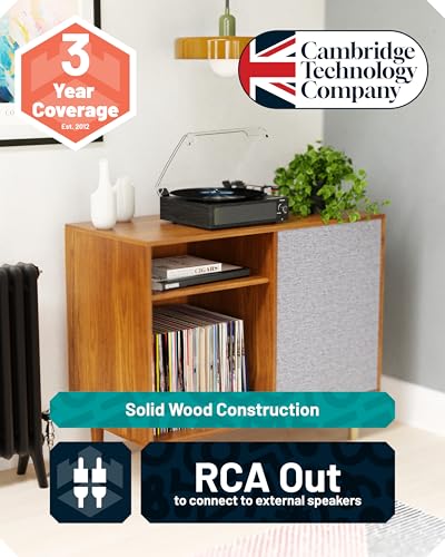 Vinyl Record Player With Speakers | Bluetooth 5.0 Turntable with AUX, RCA Output | Vinyl Player with Multi-Playback Speed & 45 RPM Adapter | Wooden Home Audio Record Player | Oakcastle TT100 Turntable - Les Beatles, Paul McCartney, John Lennon, RIngo Starr, George Harrison Vinyl Record Player With Speakers | Bluetooth 5.0 Turntable with AUX, RCA Output | Vinyl Player with Multi-Playback Speed & 45 RPM Adapter | Wooden Home Audio Record Player | Oakcastle TT100 Turntable – Image 4