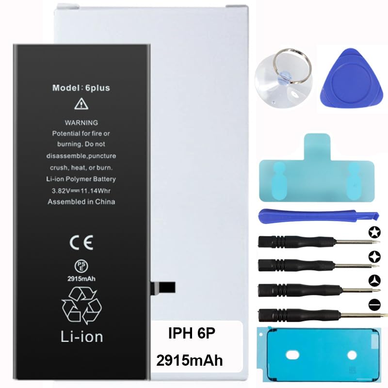 Batterie pour iPhone 6 Plus et kit de réparation avec adhésifs inclus