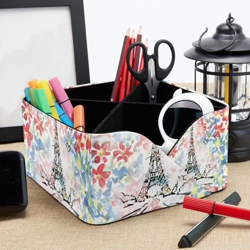 Fournitures de bureau Paris en aquarelle, le cadeau idéal avec porte-crayons chic - 8