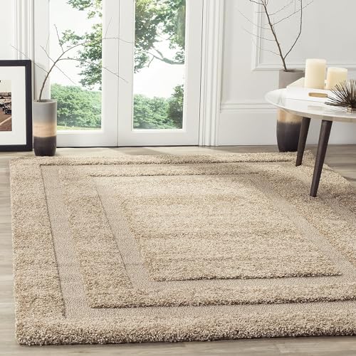 Image of Carpet for Hallway, Kitchen, and Modern InteriorsCarpetCozy Shag Runner for Living Room, Bedroom & Office Decor ETC Size 3x5 feet, Patten-Solid Mouse Rect