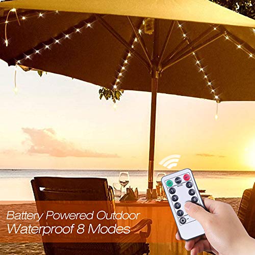 Zerproc Patio Umbrella Lights, 104 Led String Lights With Remote Control, 8 Lighting Mode Umbrella Lights Battery Operated Waterproof For Patio Umbrellas Outdoor Use Camping Tents #TOP1