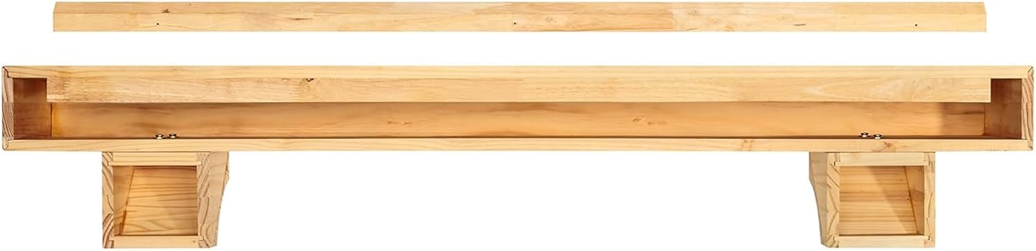 Shenandoah Pine 48-Inch Fireplace Mantel Shelf, Unfinished Solid Wood Rustic Mantel for Living Room, Farmhouse & Cabin Décor Ready to Stain or Paint Easy Installation