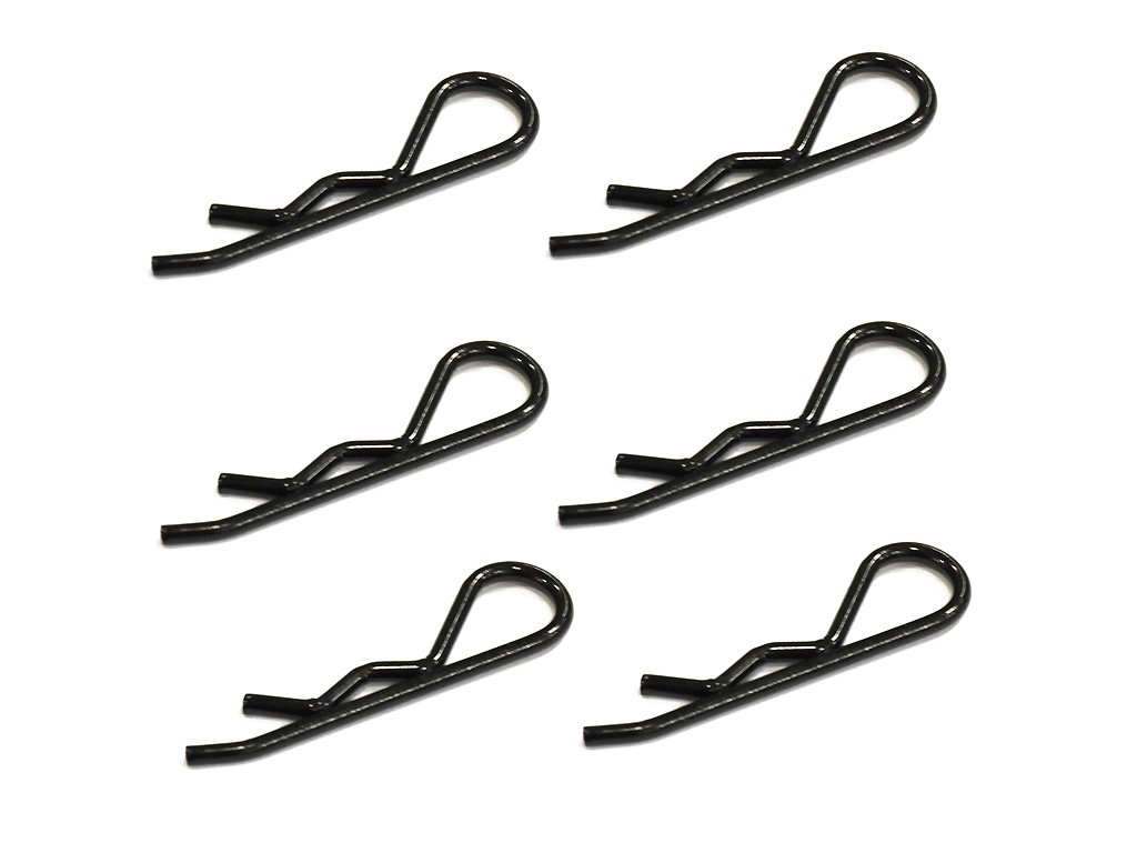 EDS Racing Products Body Clips for 1/8 Scale (Black) (6pcs)