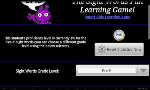 Sight Words Fun Learning Game