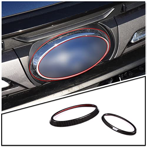 Anillo de logotipo en fibra de carbono para capó de Subaru Forester 2019-2022 en ABS resistente