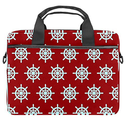 Sacoche à bandoulière ordinateur portable 13 14 pouces housse pc portable rouge marine