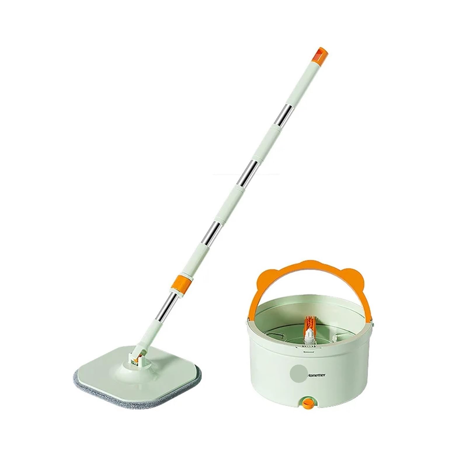 Trapeadores con cubo, baldosas absorbentes de agua y polvo, herramienta de limpieza multifuncional Compatible con cabezales reemplazables for sala de estar del hogar