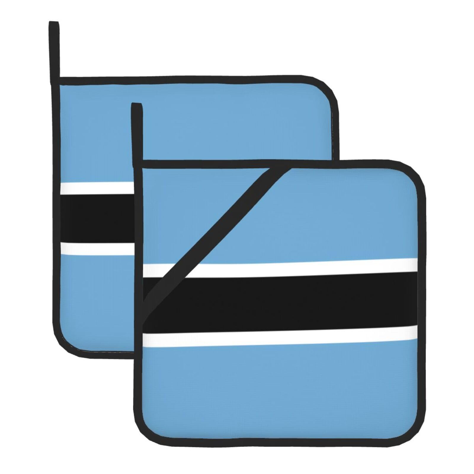 Flag of Botswana Square Heat Resistant Trivet Set Thick and Durable for Baking Barbecue Cookware Oven